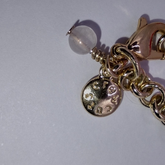 J CREW CREW- CUTS-Statement Necklace Gold Tone Red Flowers - Picture 7 of 8